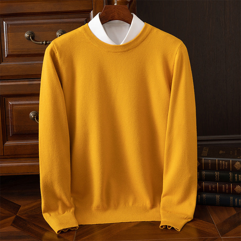 Round Neck Pullover Bottoming Shirt Casual Business Loose Long Sleeve Sweater