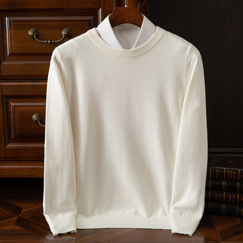 Round Neck Pullover Bottoming Shirt Casual Business Loose Long Sleeve Sweater