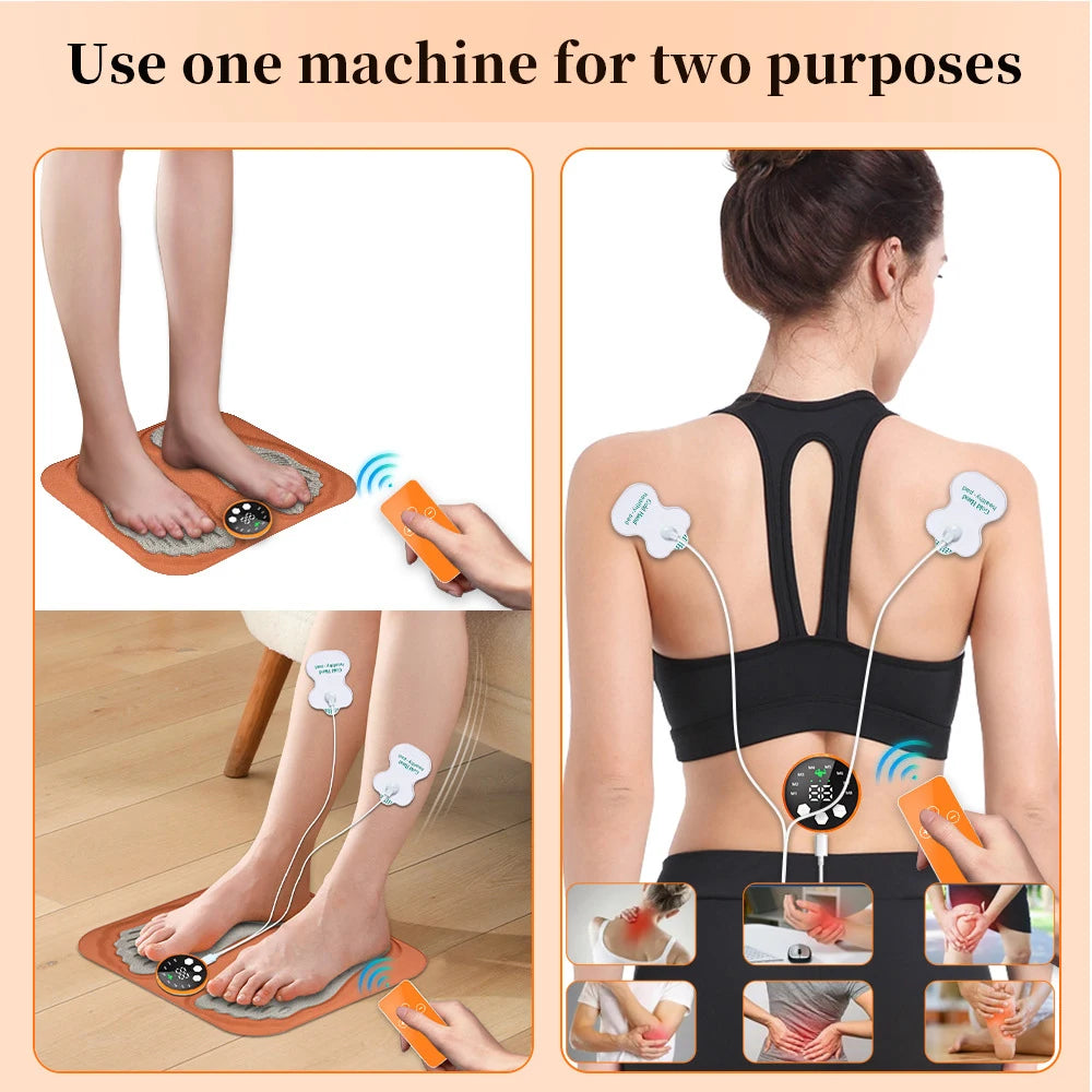 3D Foldable Foot Massager Pad with Calf Massage Mat 8 Modes