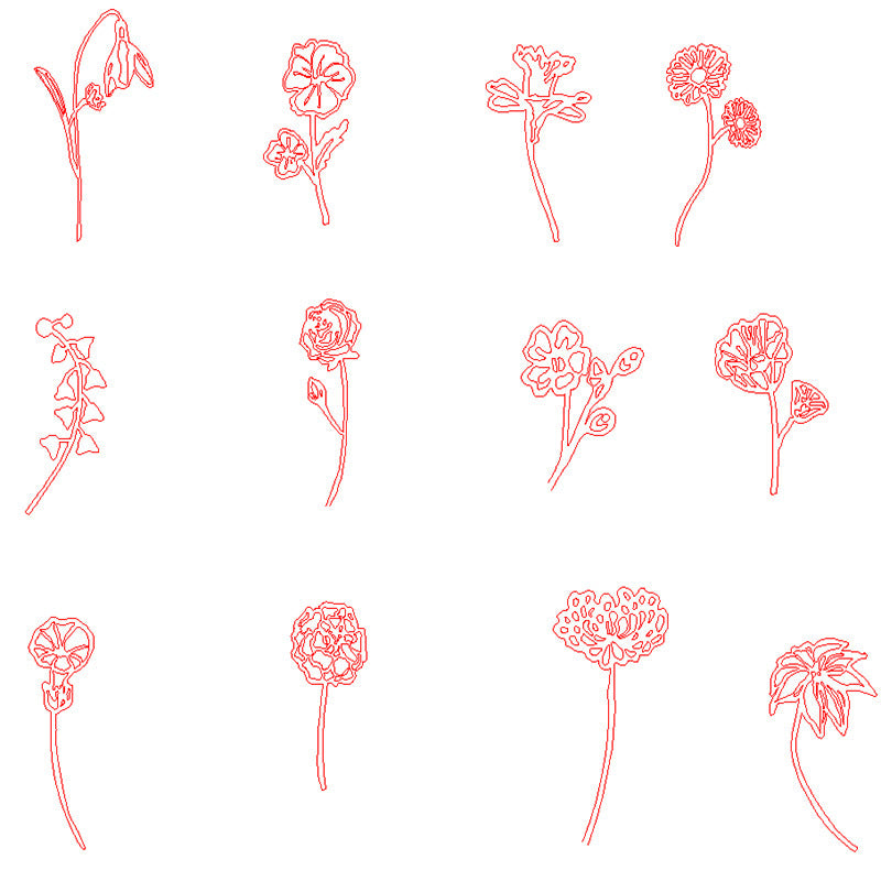 New Flower Name Letter Necklace Stainless Steel Pendant