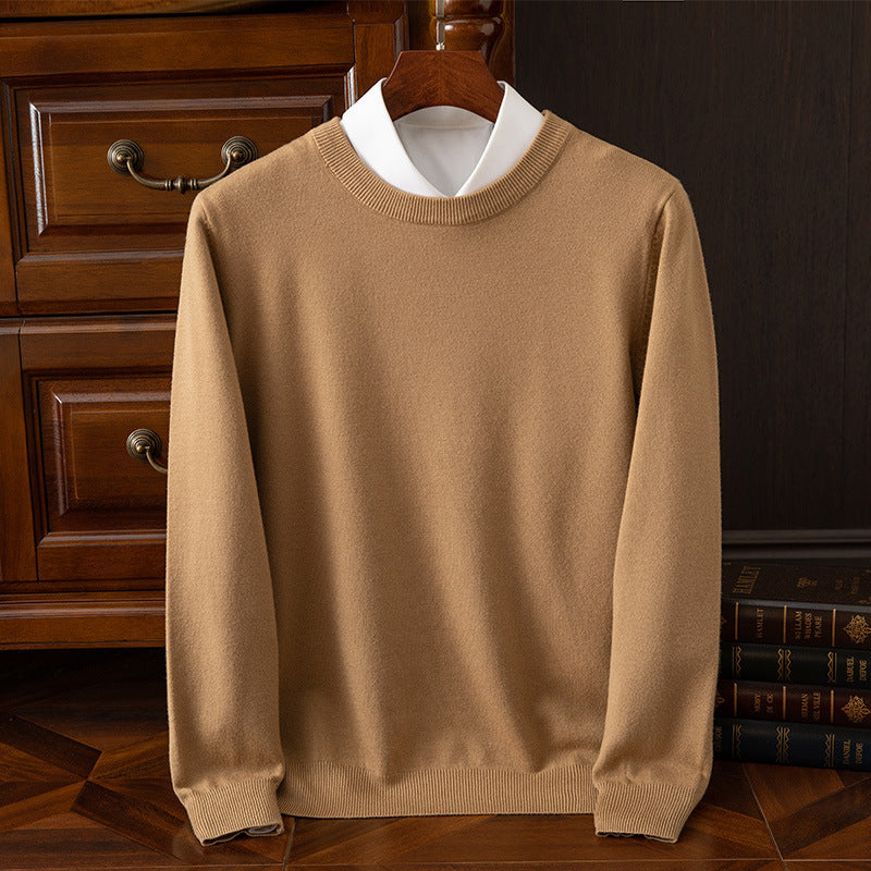 Round Neck Pullover Bottoming Shirt Casual Business Loose Long Sleeve Sweater