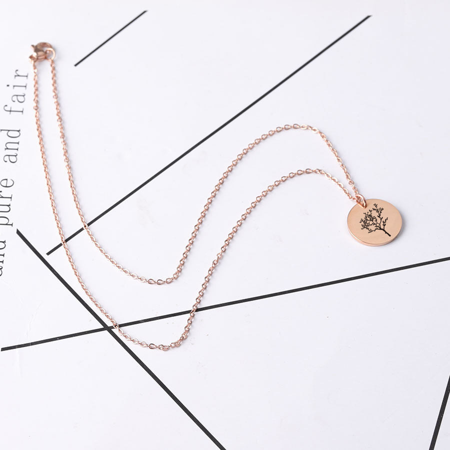 Personalized Simple Stainless Steel Pendant Necklace