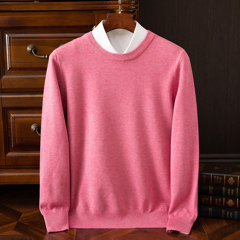 Round Neck Pullover Bottoming Shirt Casual Business Loose Long Sleeve Sweater