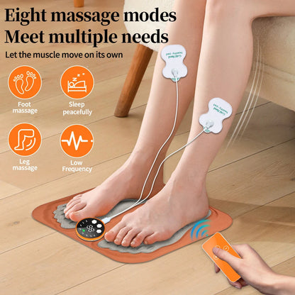 3D Foldable Foot Massager Pad with Calf Massage Mat 8 Modes