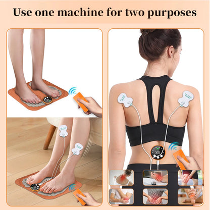 3D Foldable Foot Massager Pad with Calf Massage Mat 8 Modes