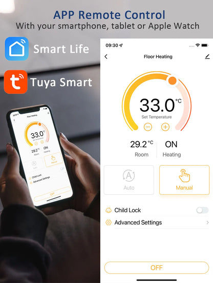 Smart WiFi RF Thermostat for Floor Heating