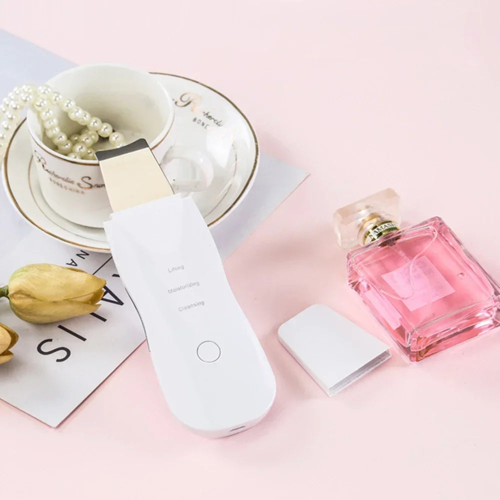 Professional Ultrasonic Facial Skin Scrubber - Ion Deep Cleansing Device