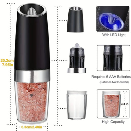 2-Piece Automatic Spice Grinder Set