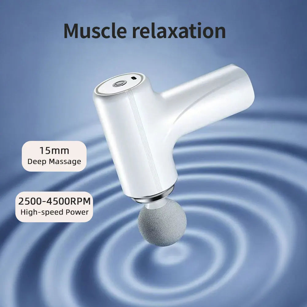 Wireless Mini Fascia Gun - Smart Neck & Back Massager for Pain Relief