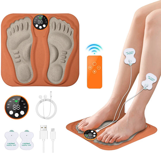 3D Foldable Foot Massager Pad with Calf Massage Mat 8 Modes