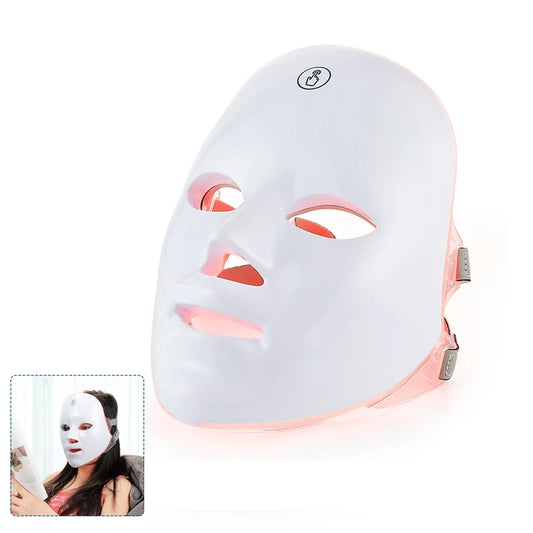 Wireless 7-Color LED Facial & Neck Beauty Mask