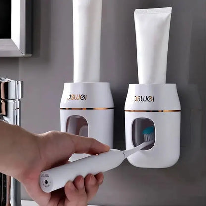 Automatic Toothpaste Squeezer & Storage Rack