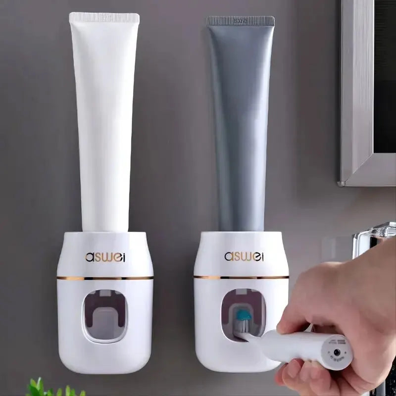 Automatic Toothpaste Squeezer & Storage Rack
