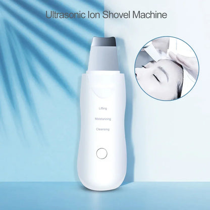 Professional Ultrasonic Facial Skin Scrubber - Ion Deep Cleansing Device
