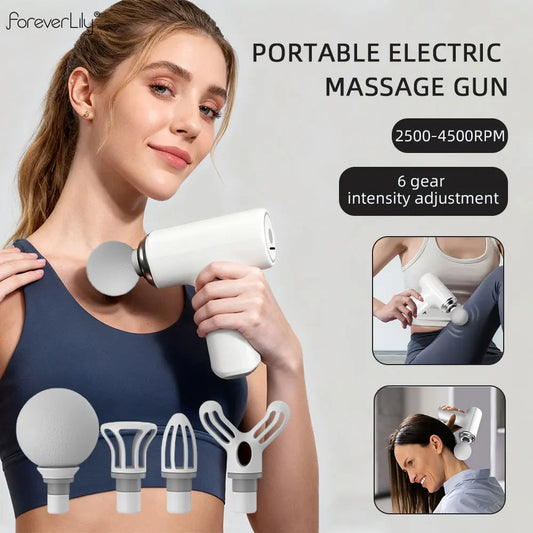 Wireless Mini Fascia Gun - Smart Neck & Back Massager for Pain Relief