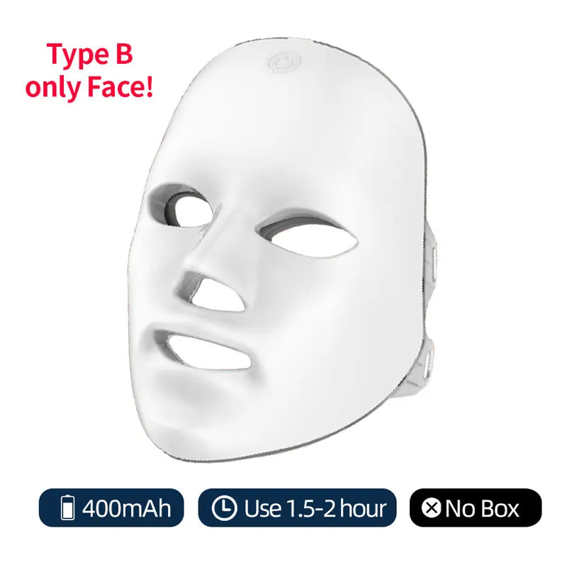 Wireless 7-Color LED Facial & Neck Beauty Mask