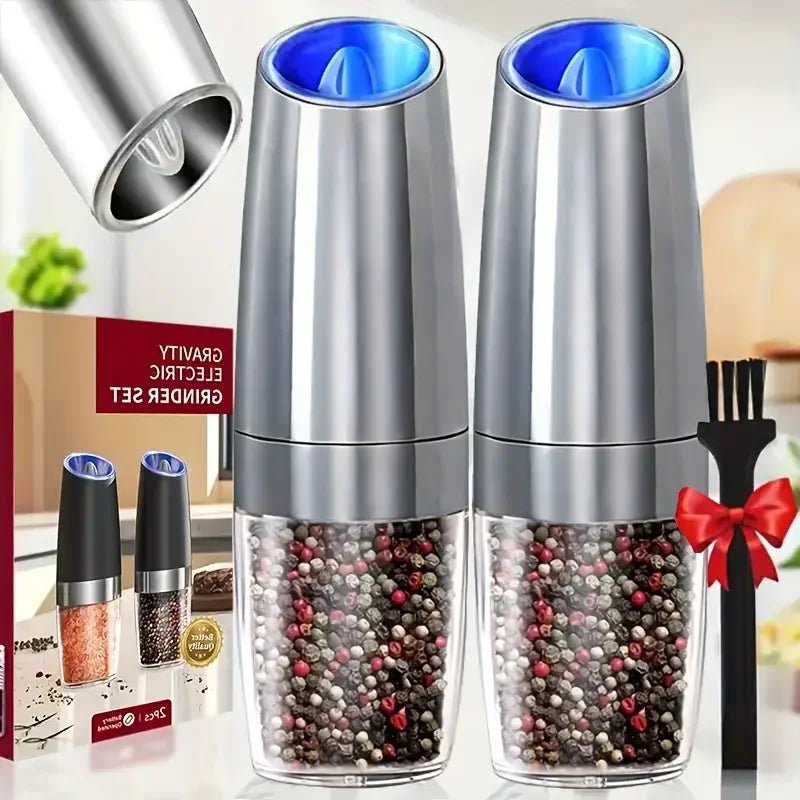 2-Piece Automatic Spice Grinder Set