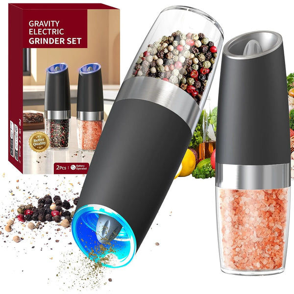2-Piece Automatic Spice Grinder Set