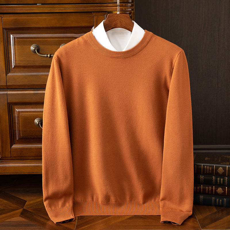 Round Neck Pullover Bottoming Shirt Casual Business Loose Long Sleeve Sweater