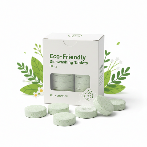 Dish Soap Tablets 50pcs - Concentrated Eco-Friendly Dishwashing Tablets