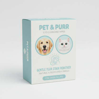 Pet Eye Tear Stain Wipes - Dog & Cat Eye Cleaning Wipes
