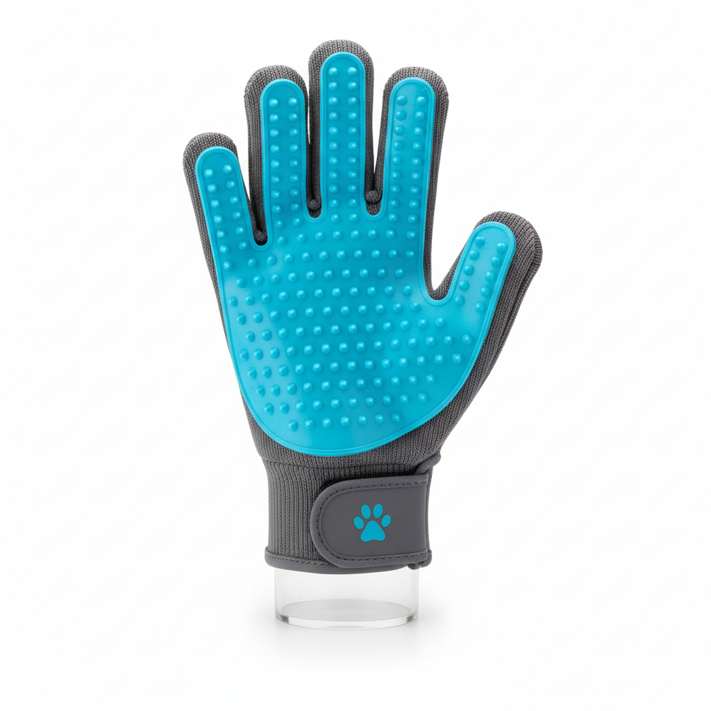 Pet Grooming Glove - Deshedding Brush for Dogs & Cats | Fur Remover