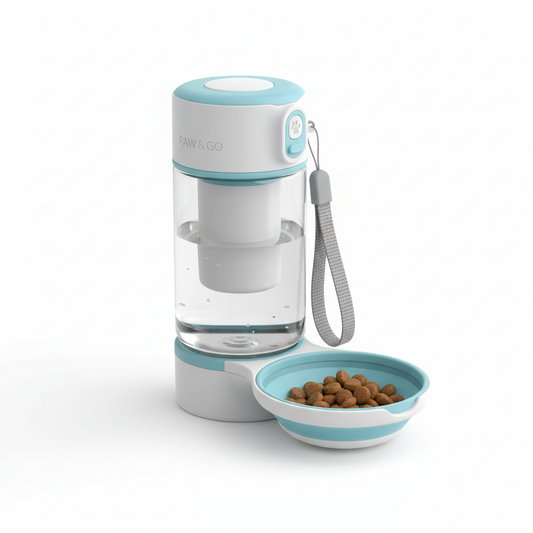 Portable Dog Water Bottle with Feeder - Leak-Proof Travel Dispenser