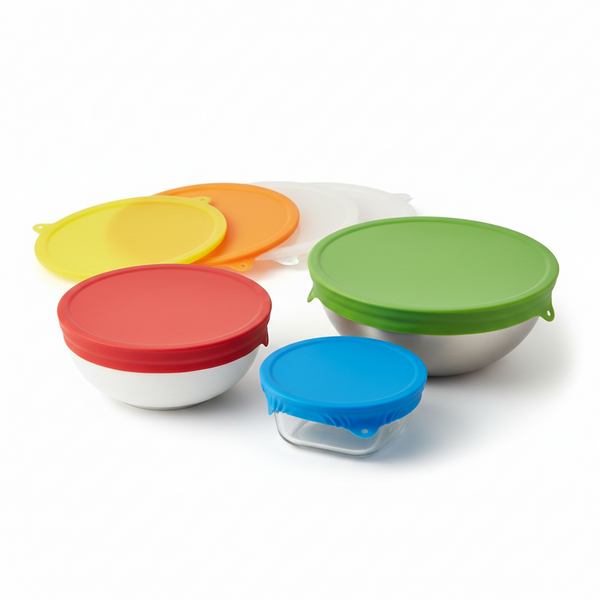 Silicone Stretch Lids 6pcs - Universal Reusable Food Cover Lids