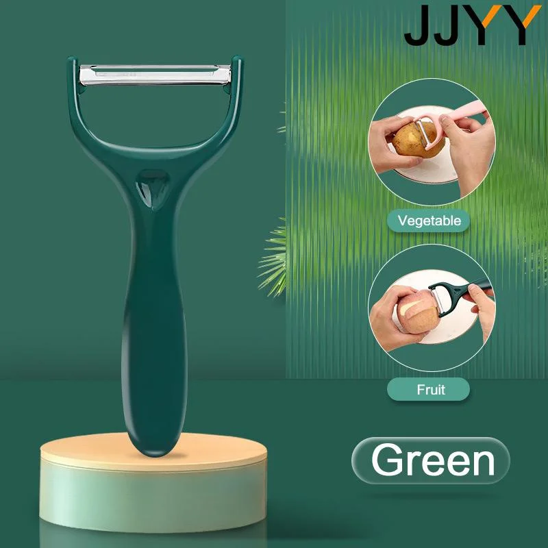 Stainless steel peeler for apples, potatoes, and vegetables