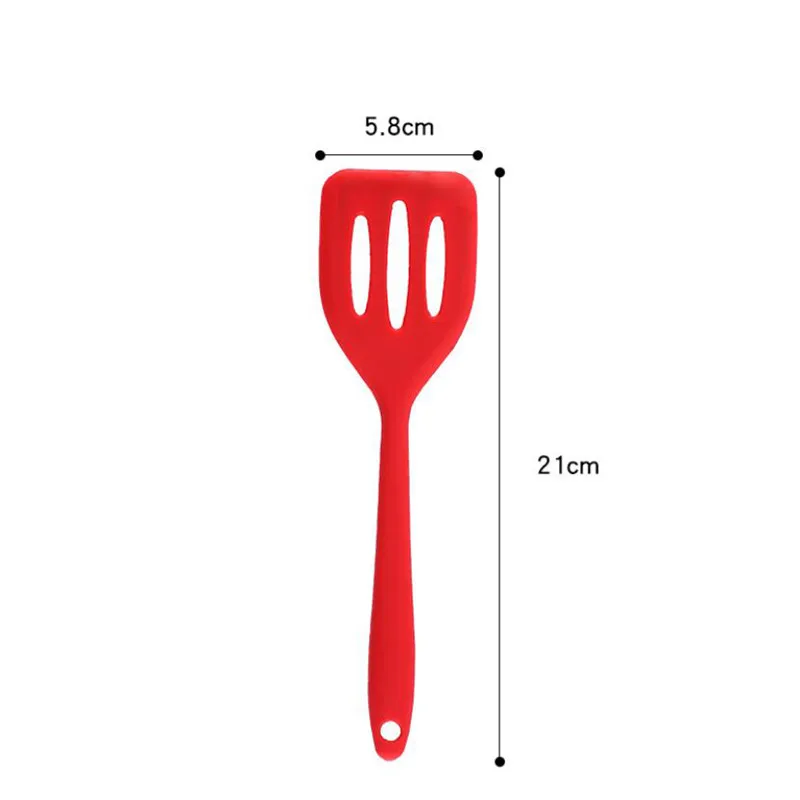 Red and black silicone turner spatulas