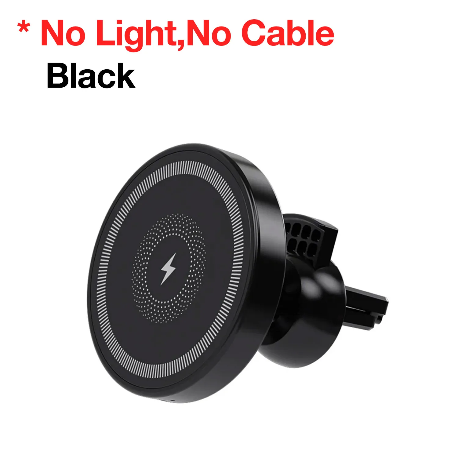Magnetic wireless phone charger with an air vent mount