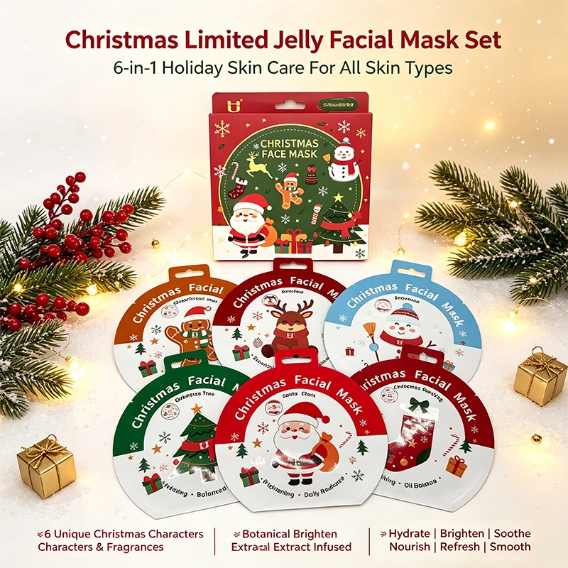 Christmas-themed printed face masks