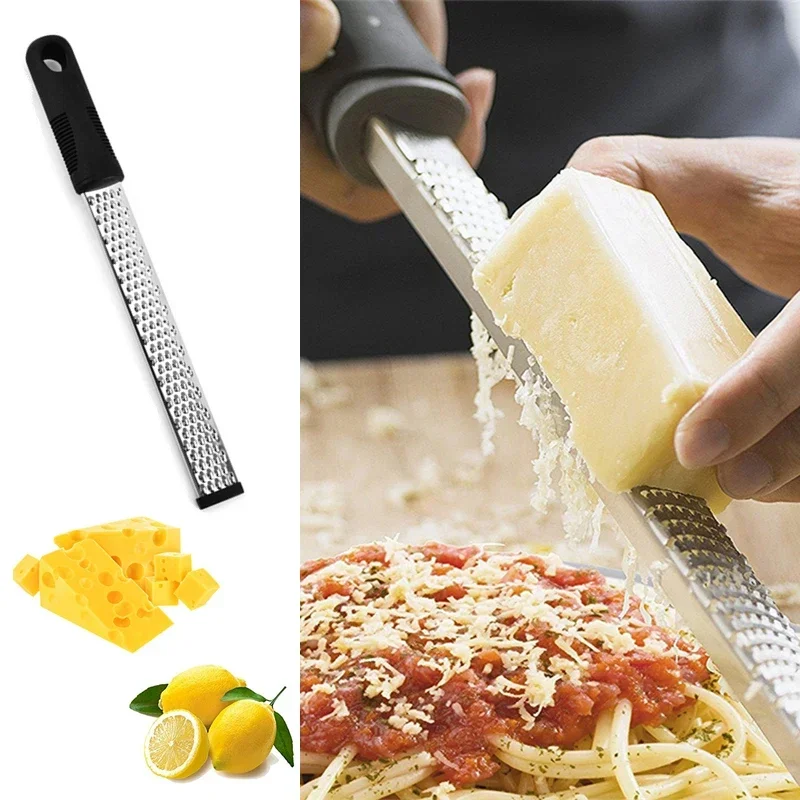 Stainless steel cheese grater and slicer