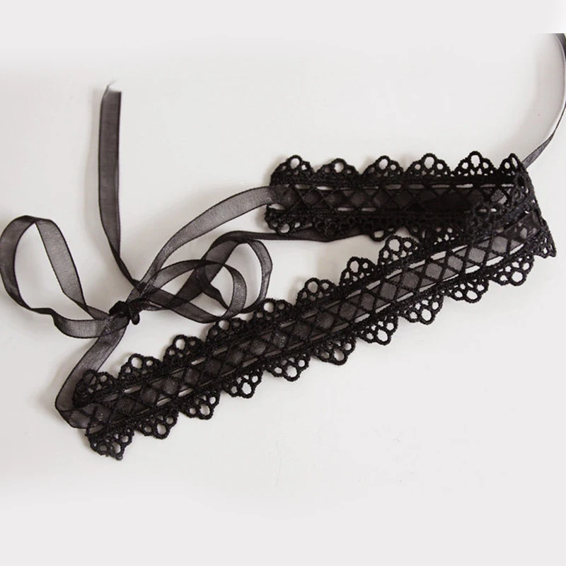 White Bow Lace Choker Collarbone Chain Women 2026 New Niche Necklace Necklace Sweet Cool Accessory