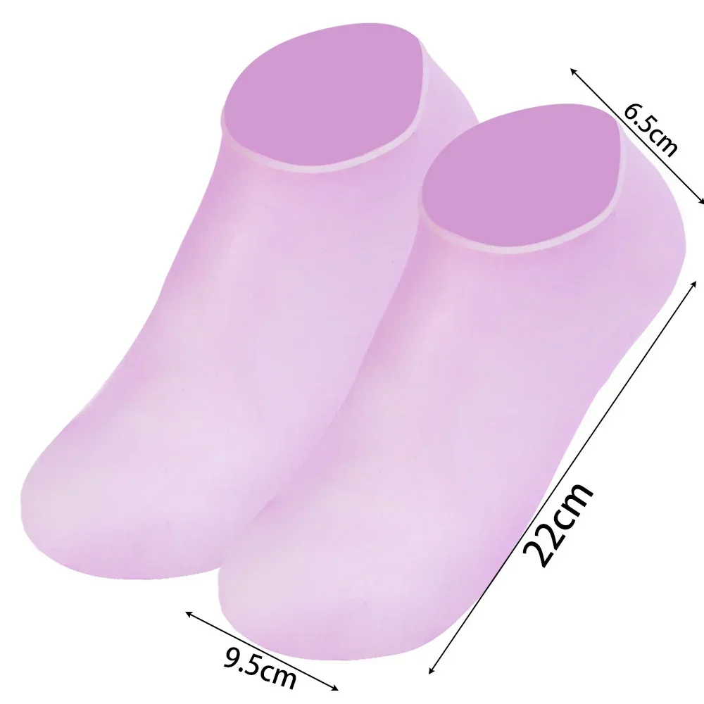 Breathable Foot Socks Silicone Protective Moisturizing Gel Socks for Dry Cracked Soft Feet Spa Massage Foot Care Socks Tools