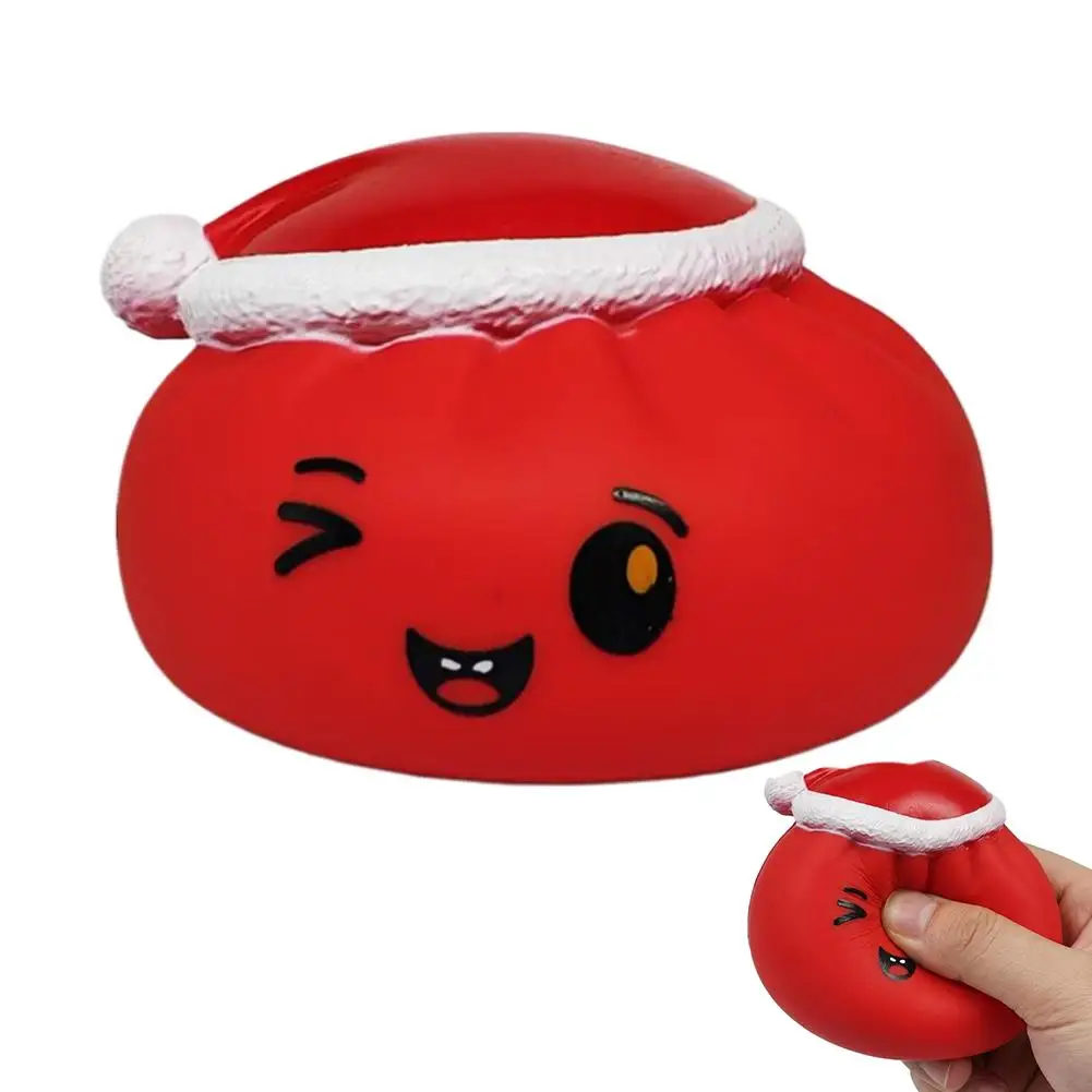 Christmas Cartoon Simulated Dumpling Squishy Relaxing Relieve Anxiety Antistress Enhance Happiness Rebound Squeeze Reliever Toy