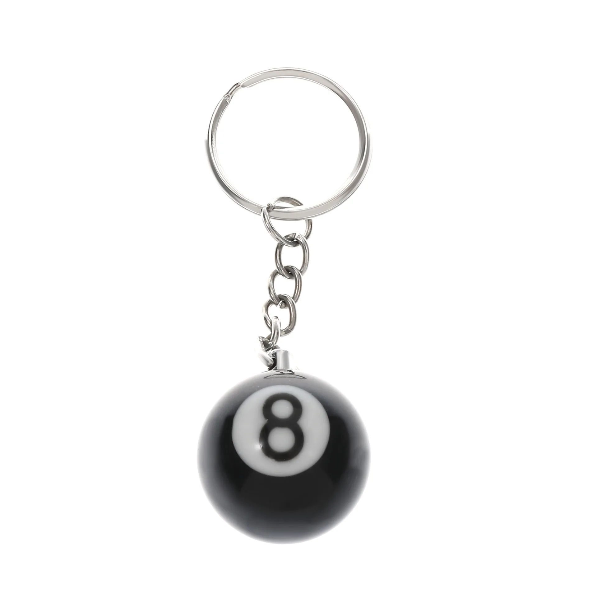 Fashion Creative Billiard Pool Keychain Table Ball Key Ring Lucky Black No.8 Key Chain 25mm Resin Ball Jewelry Gift