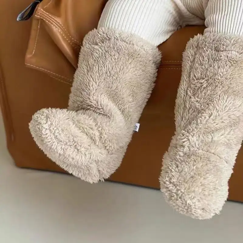 Plush Baby Socks for Boys and Girls Warm Winter Coral Fleece Socks Shoes Floor Socks Baby Clothing Accessories Mother Kids