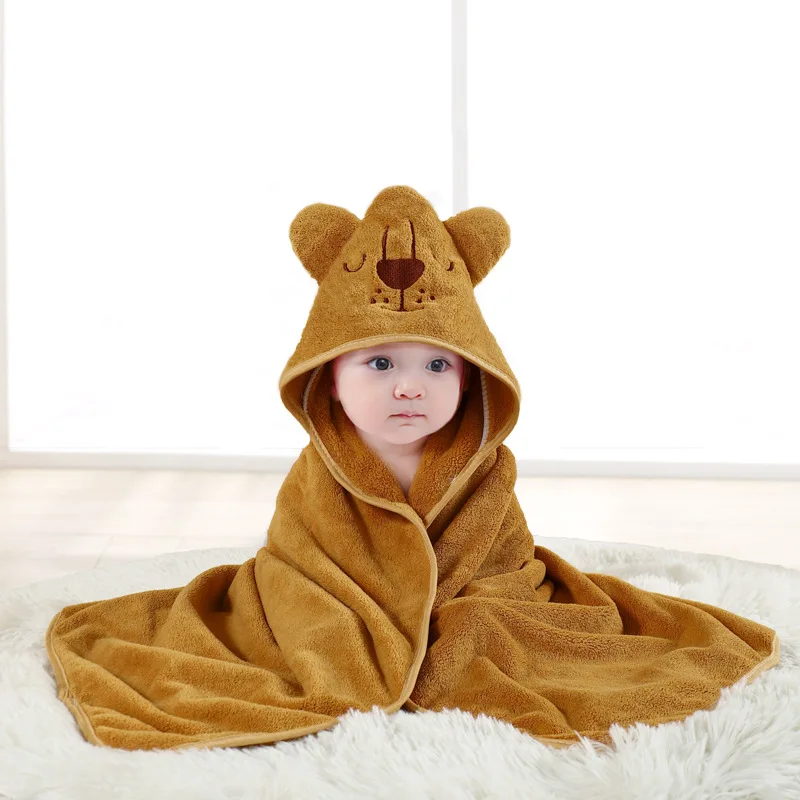 Infant Swaddle Blanket Wrap Baby Bath Towel Kids Bathrobe Fleece Blanket Warm Sleeping Swaddle Wrap for New Born Boys Girls