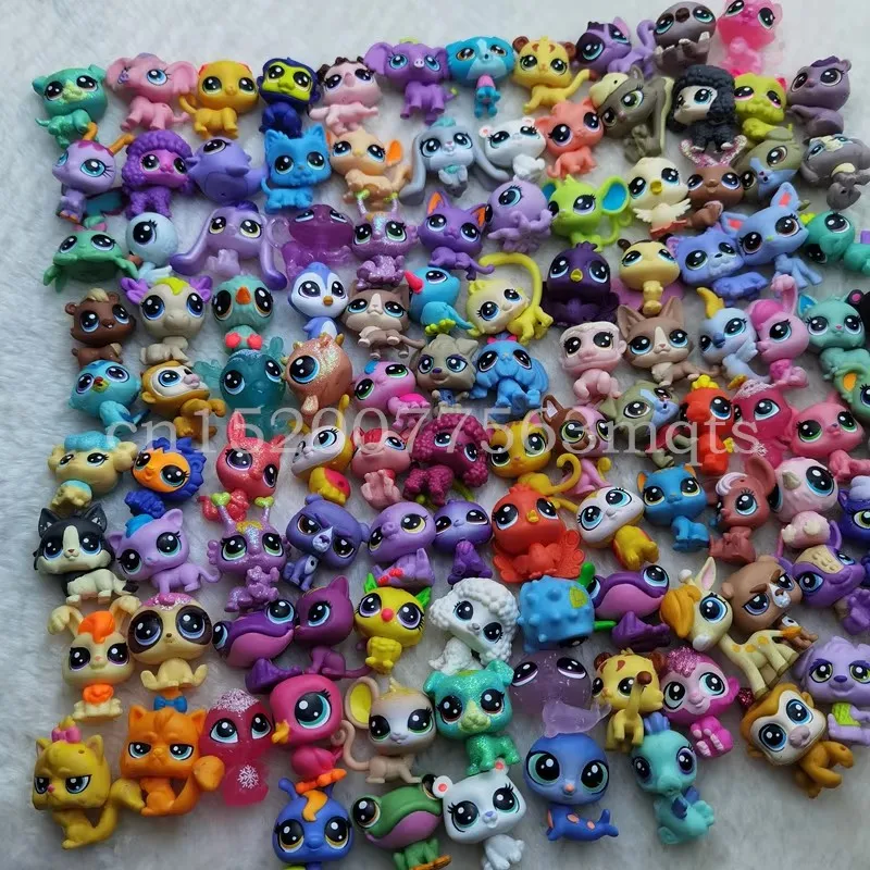 12pcs 2-3cm Old Pet Toys Cat Puppy Figure Mini dolls Toy Figures Classic Little Pet Cat Dog Animal Action figures Toys