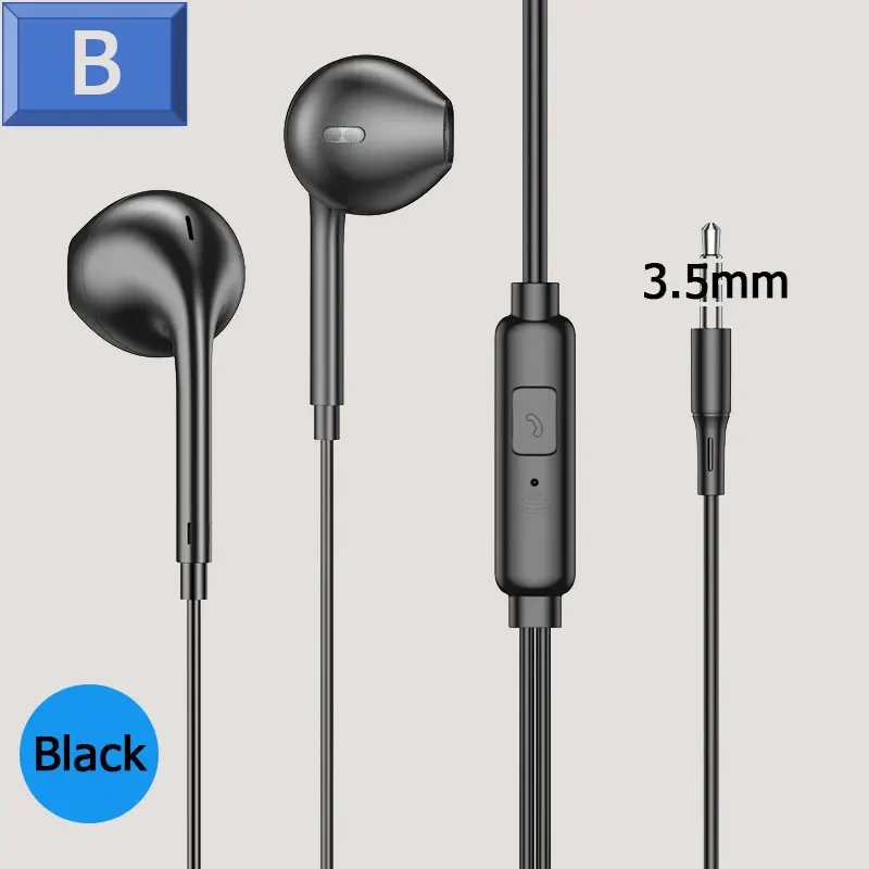 Wired 3.5 mm In-Ear Headphones with Microphone