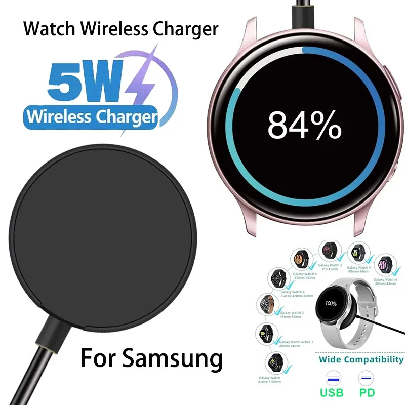 USB Type-C wireless charging cable and dock for Samsung Galaxy Watch