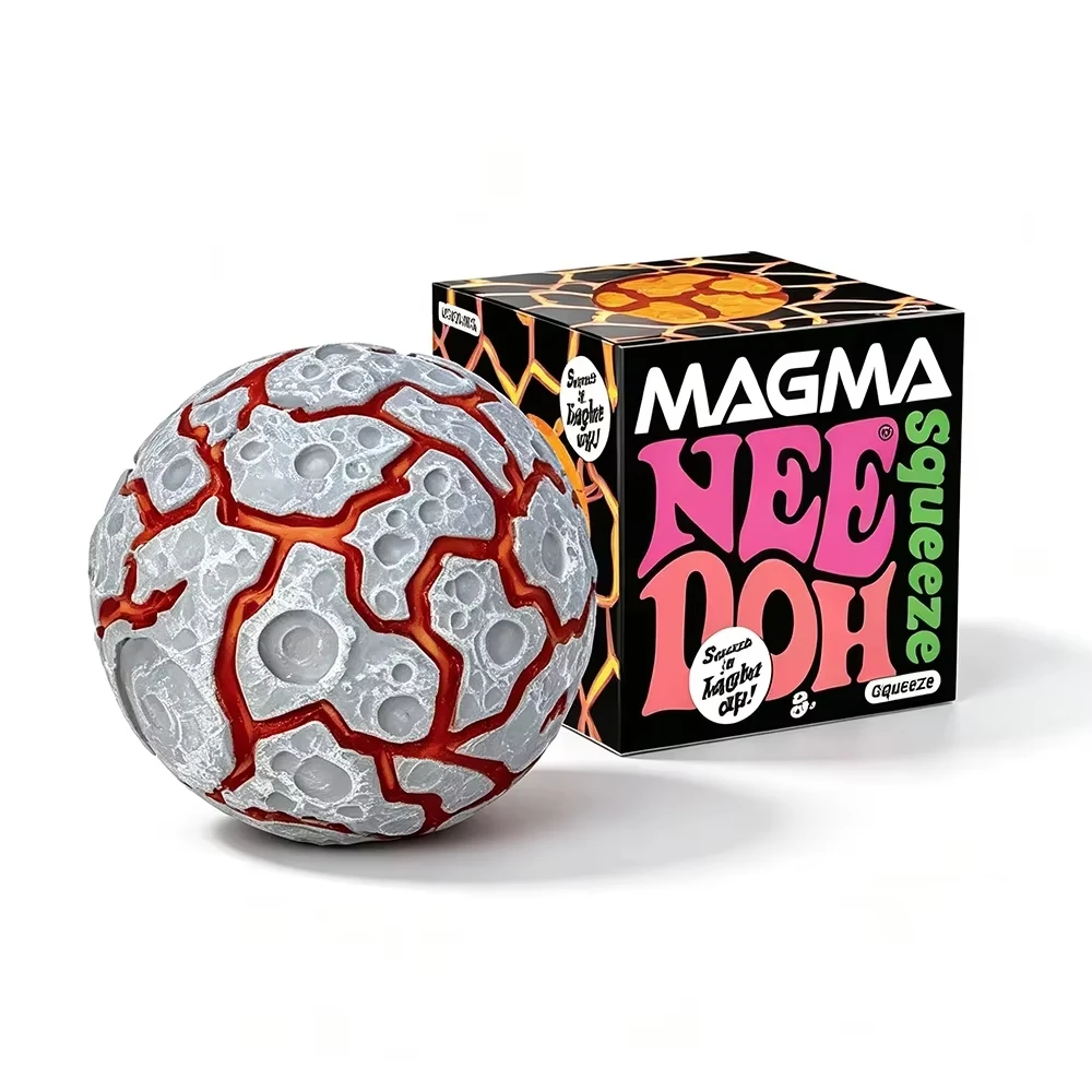 NeeDoh Glitter Magma Ball Crunch Stress Relief Toy Squeeze Toy Nice Cube Sensory Toy for Adults Christmas Gifts