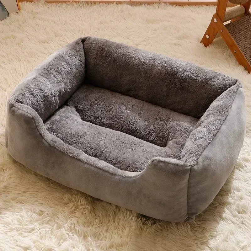 Warm Comfortable Pet Bed Basket, Soft Cushion House for Kitten & Small Dog, Winter Indoor Pet Sleeping Nest Supplies