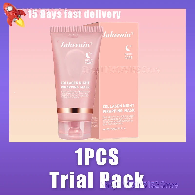 Pink collagen overnight facial mask