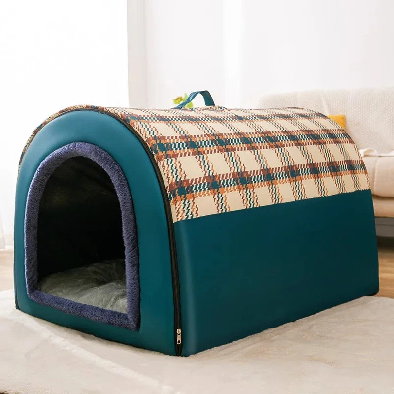Winte Winter New Dog Kennel Winter Warm Large Dog Oversized Dog House House Closed Winter Removable Golden Pet Four Seasons Use