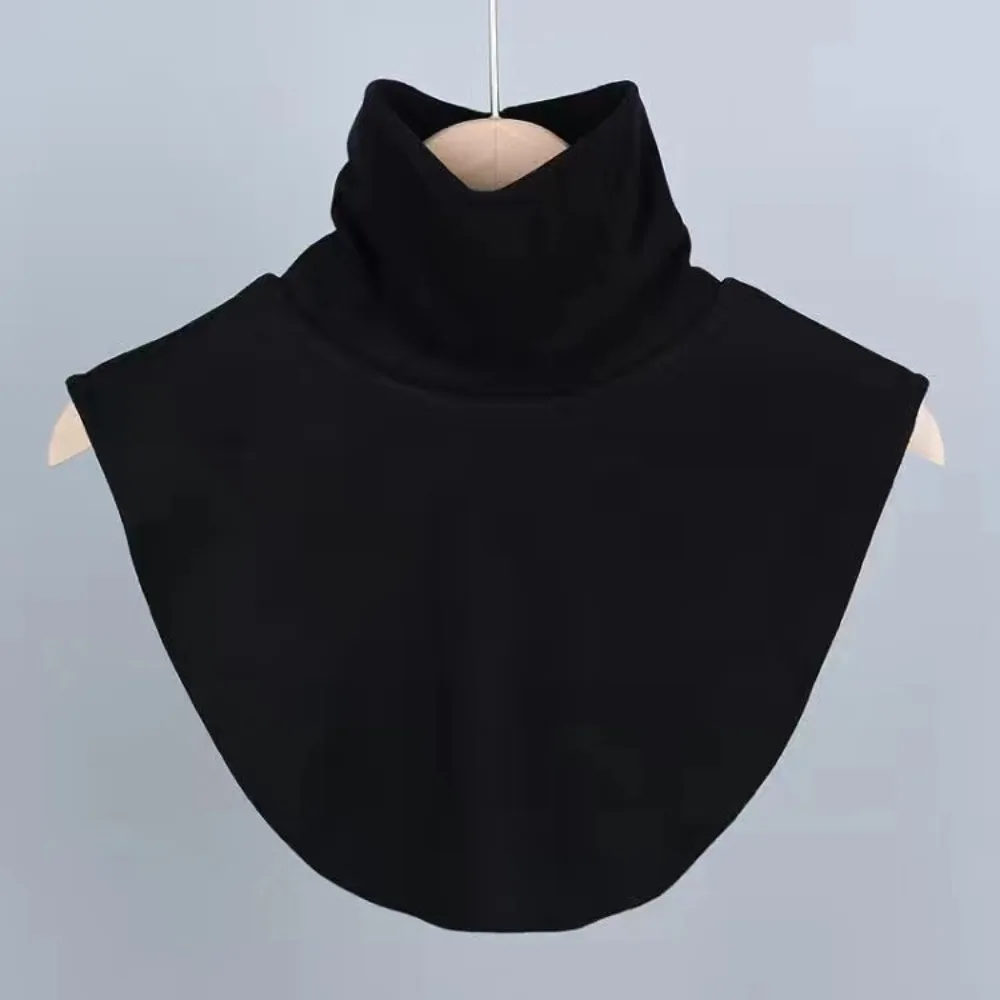 Knitted High Neck Fake Collar Women's Fashionable Versatile Warm Neck Protection Scarf Elastic Jersey Turtleneck Keep Neck Warm