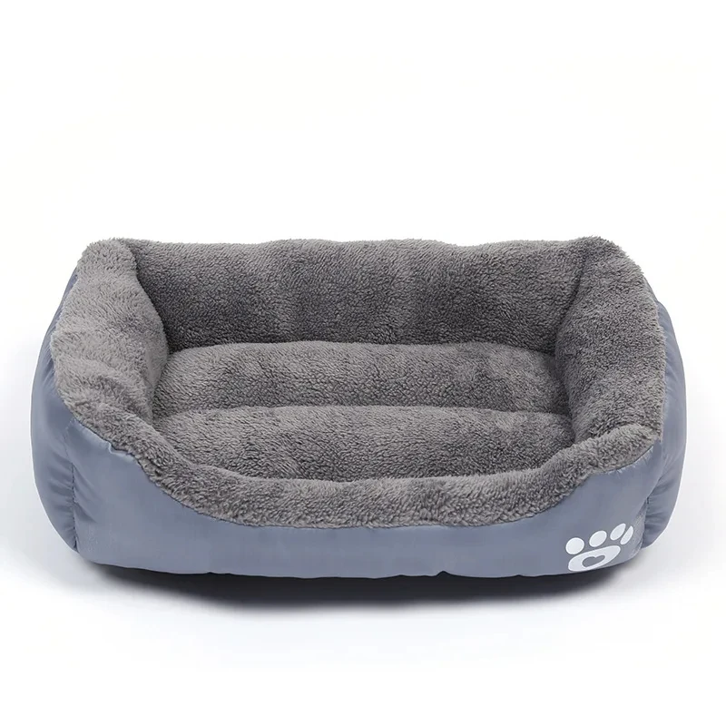 Soft Square Large Dog Sofa Elastic Dog House Cushion Winter Warm Medium Dog Bed Washable Cat Kennel House Accessories