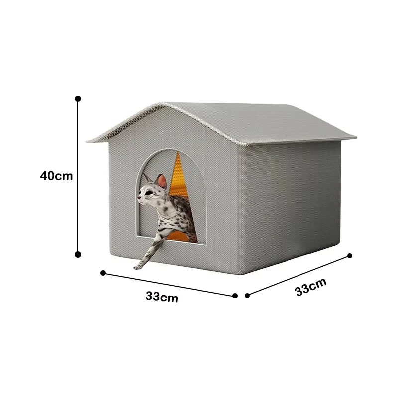 Waterproof Stray Cat House Outdoor Thickened Cat Nest Washable Foldable Pet Shelter Winter Warmth Pet House For Small Pet Supply