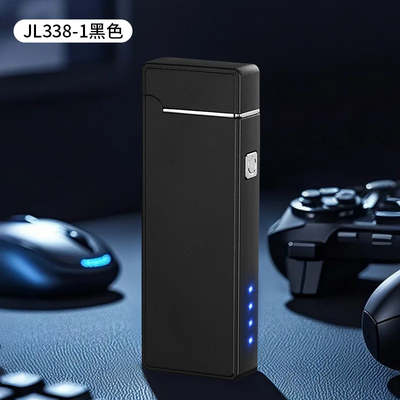 Portable windproof double-arc electric lighter with battery display